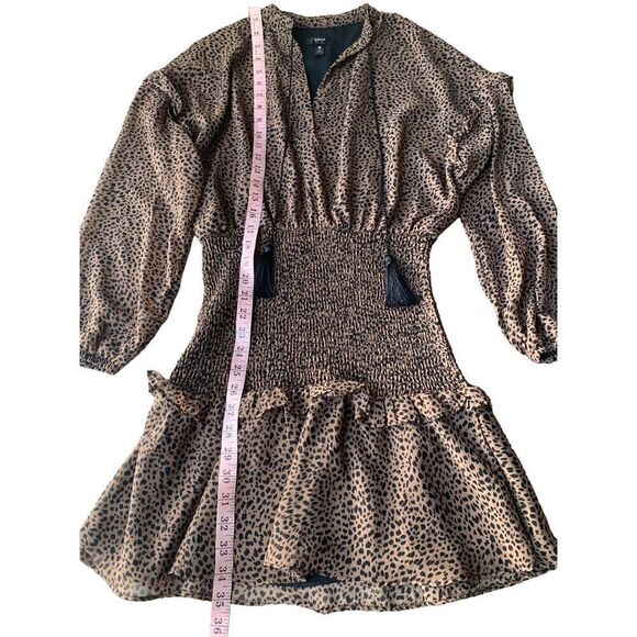 AQUA Animal Print Ruffled Mini Dress - Picture 8 of 8